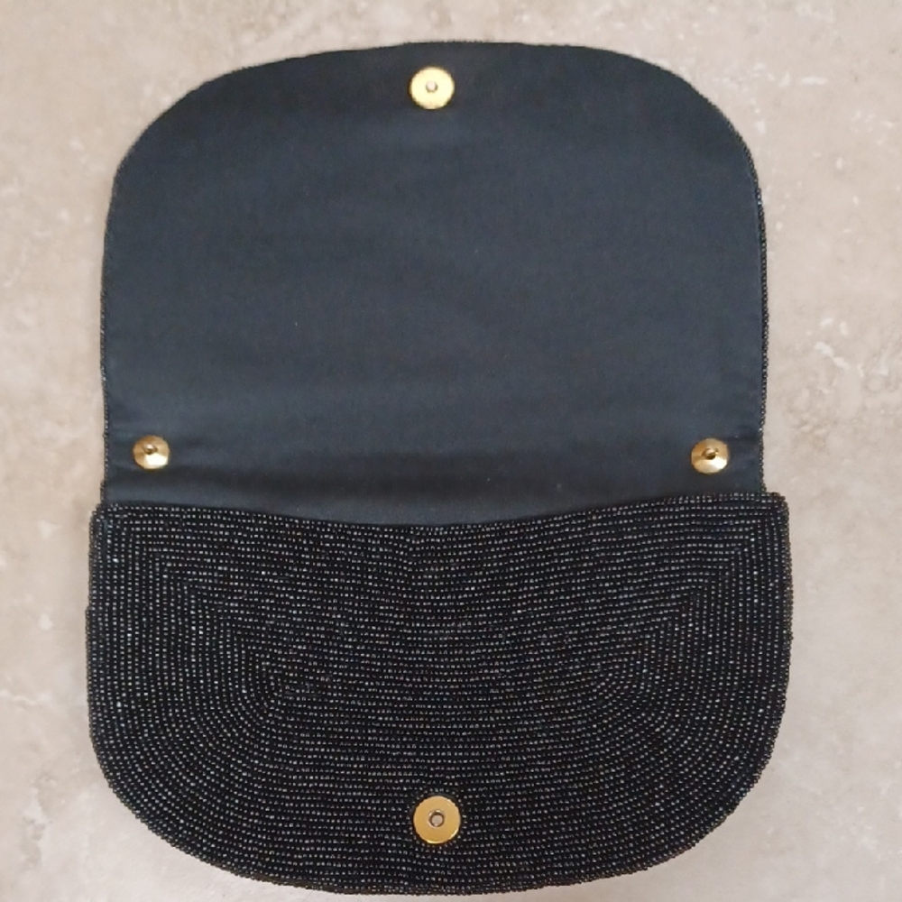 Vintage Walborg Black Beaded Clutch - Picture 2 of 7